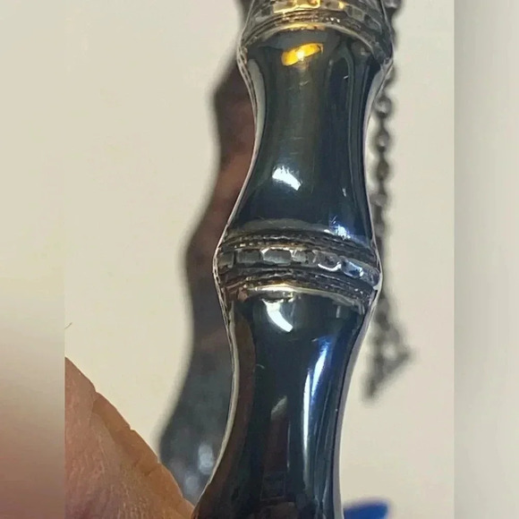 SIAM STERLING SILVER HINGED BANGLE BRACELET. VINTAGE - Picture 10 of 11